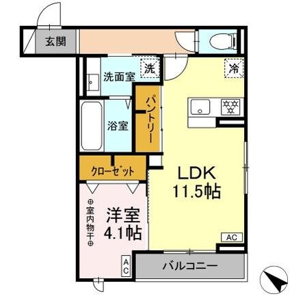 D-ROOM泉崎Iの物件間取画像